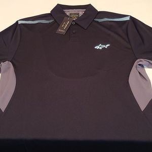 Greg Norman polo black gray shirt